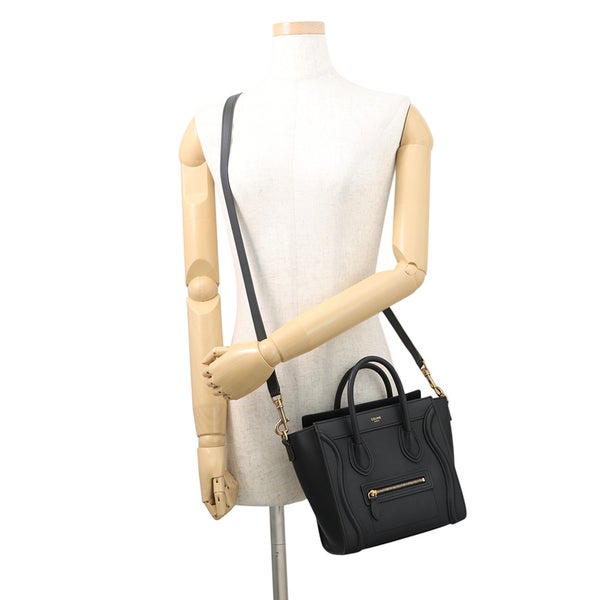 セリーヌ ハンドバッグ ラゲージ ナノショッパー 189243 CELINE バッグ 2wayショルダーバッグ 黒