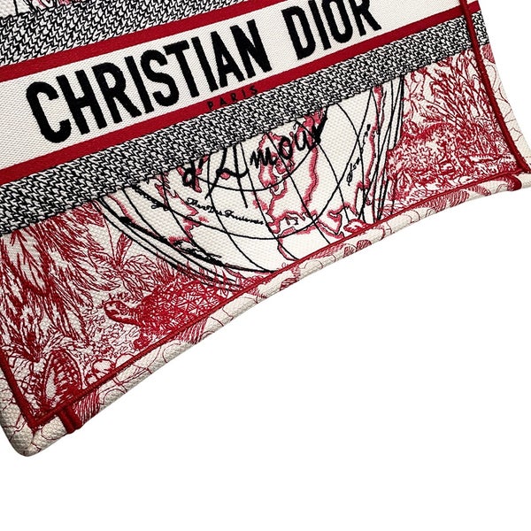 クリスチャン・ディオール トートバッグ ブックトート 地図 ハート ミディアム キャンバス Christian Dior バッグ
