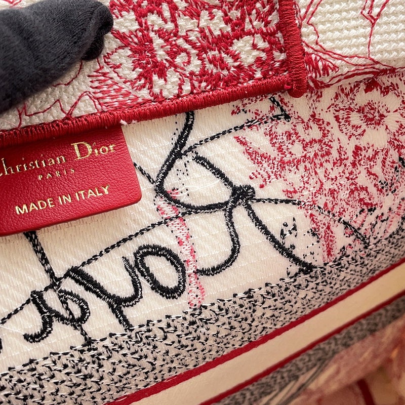クリスチャン・ディオール トートバッグ ブックトート 地図 ハート ミディアム キャンバス Christian Dior バッグ