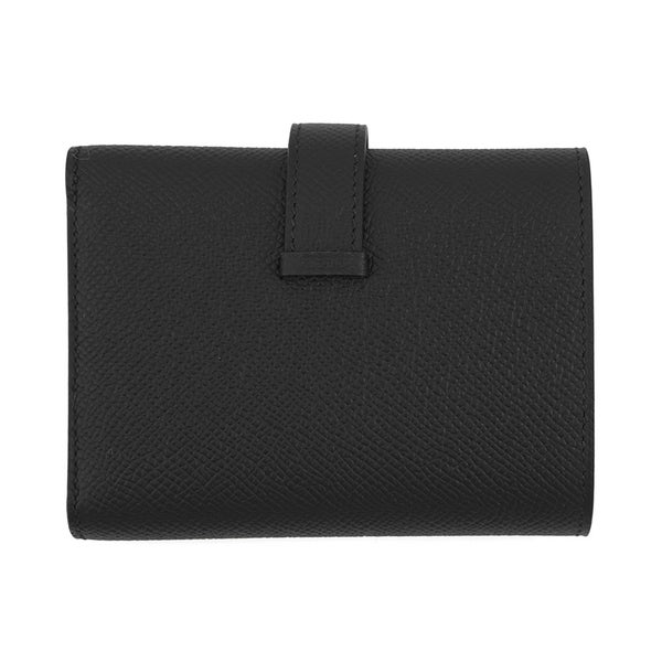 エルメス 三つ折り財布 ベアンコンビネ モノクローム ブラック/ブラック金具 エプソン U刻印 黒