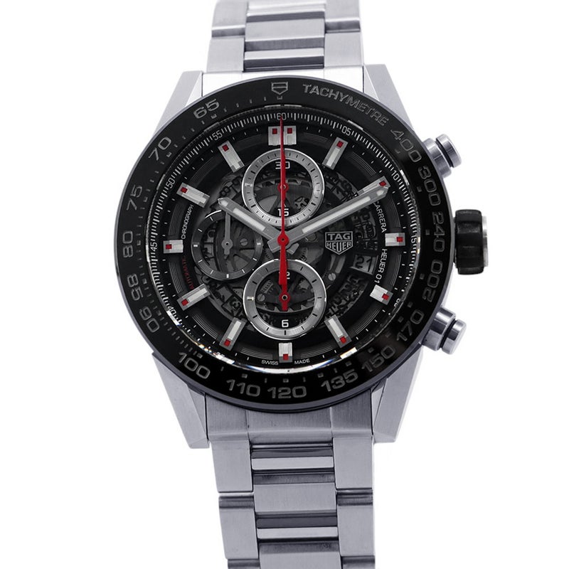 タグホイヤー カレラ キャリバー ホイヤー01 クロノグラフ CAR2A1W.BA0703 TAG Heuer 腕時計　スケルトン/黒文字盤