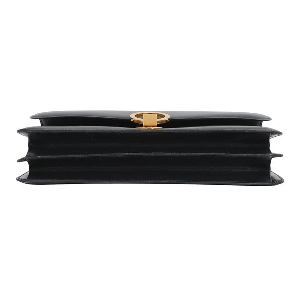 エルメス ショルダーバッグ リング バッグ ネイビー/ゴールド金具 ボックスカーフ 〇R刻印 HERMES バッグ