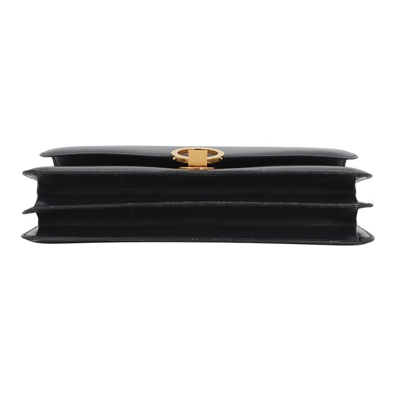 エルメス ショルダーバッグ リング バッグ ネイビー/ゴールド金具 ボックスカーフ 〇R刻印 HERMES バッグ
