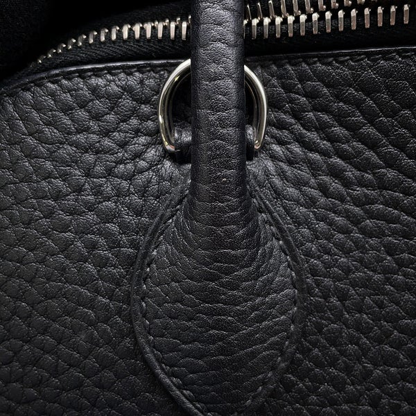 エルメス ハンドバッグ ボリード31 ブラック/シルバー金具 フィヨルド □L刻印 ２wayショルダー 黒