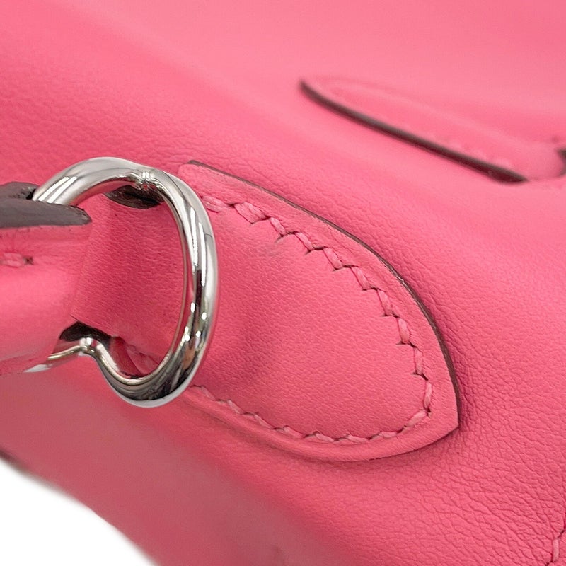 エルメス ハンドバッグ ケリー25 内縫い ローズアザレ/シルバー金具 スイフト D刻印 HERMES 2wayバッグ
