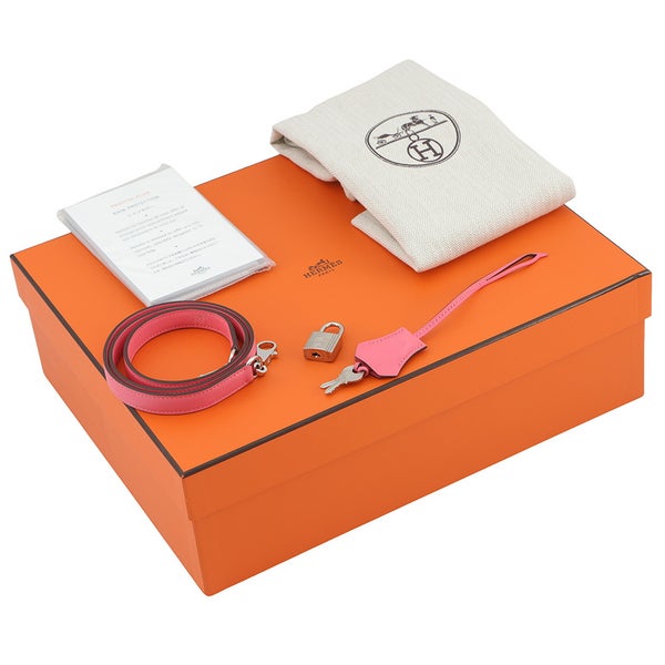 エルメス ハンドバッグ ケリー25 内縫い ローズアザレ/シルバー金具 スイフト D刻印 HERMES 2wayバッグ