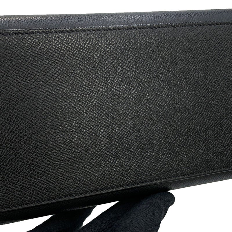 エルメス ハンドバッグ ケリー28 外縫い ブラック/シルバー金具 エプソン W刻印 HERMES Kelly 2wayバッグ 黒