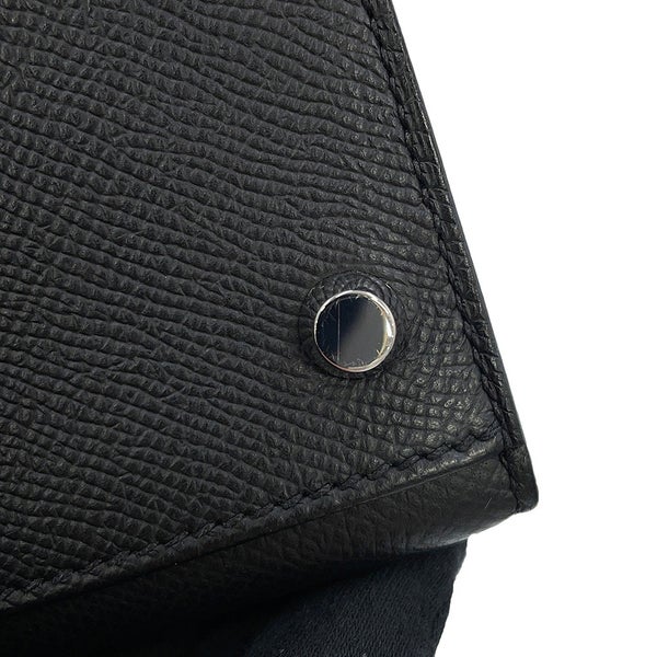 エルメス ハンドバッグ ケリー28 外縫い ブラック/シルバー金具 エプソン W刻印 HERMES Kelly 2wayバッグ 黒