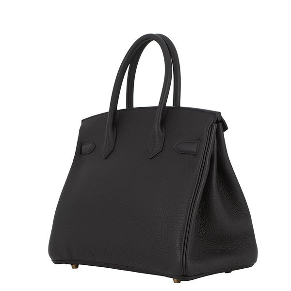 エルメス バーキン30 ブラック/ゴールド金具 トゴ K刻印 HERMES Birkin ハンドバッグ 黒