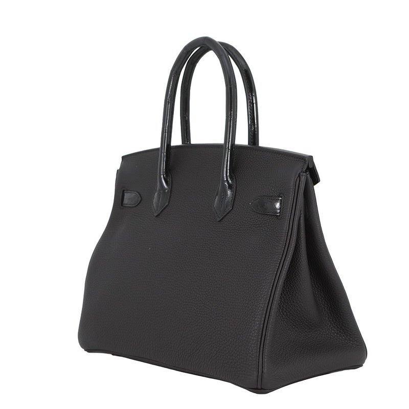 エルメス バーキン30 タッチ ブラック/ピンクゴールド金具 トゴ/ニロティカスシャイン Y刻印 HERMES Birkin ハンドバッグ