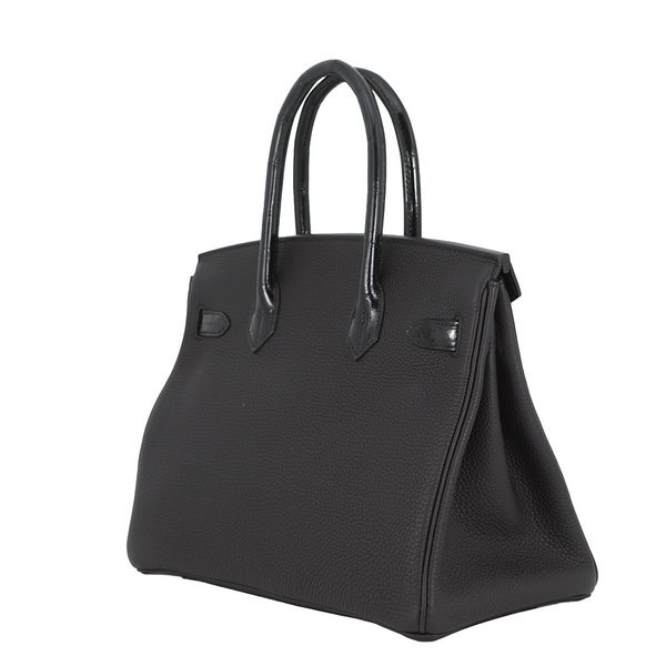 エルメス バーキン30 タッチ ブラック/ピンクゴールド金具 トゴ/ニロティカスシャイン Y刻印 HERMES Birkin ハンドバッグ