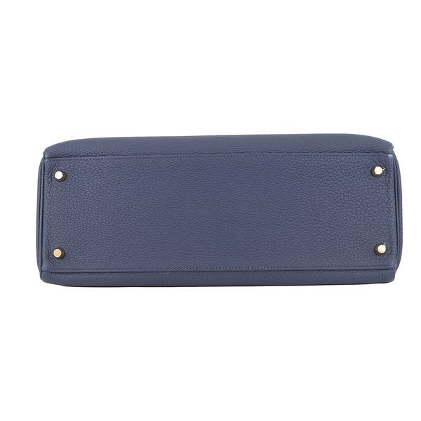 エルメス ハンドバッグ ケリー35 内縫い ブルーネイビー/ゴールド金具 トゴ B刻印 HERMES Kelly 2wayバッグ