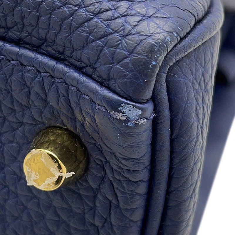 エルメス ハンドバッグ ケリー35 内縫い ブルーネイビー/ゴールド金具 トゴ B刻印 HERMES Kelly 2wayバッグ