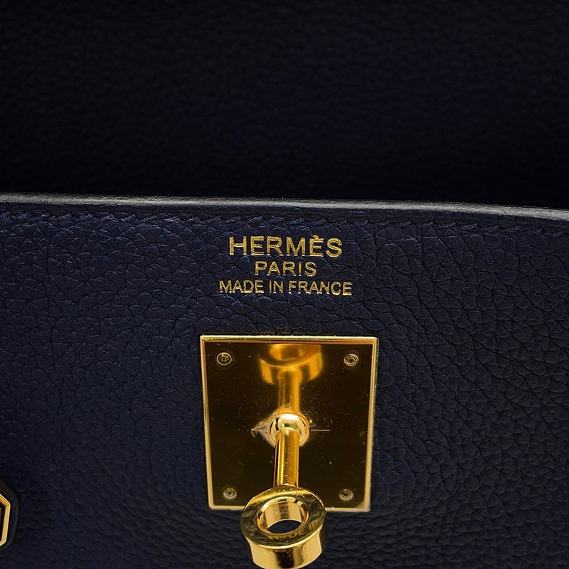 エルメス ハンドバッグ ケリー35 内縫い ブルーネイビー/ゴールド金具 トゴ B刻印 HERMES Kelly 2wayバッグ
