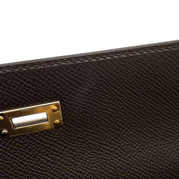 エルメス ハンドバッグ ケリー25 外縫い ベブラン/シャンパンゴールド金具 エプソン K刻印 HERMES Kelly 2wayバッグ