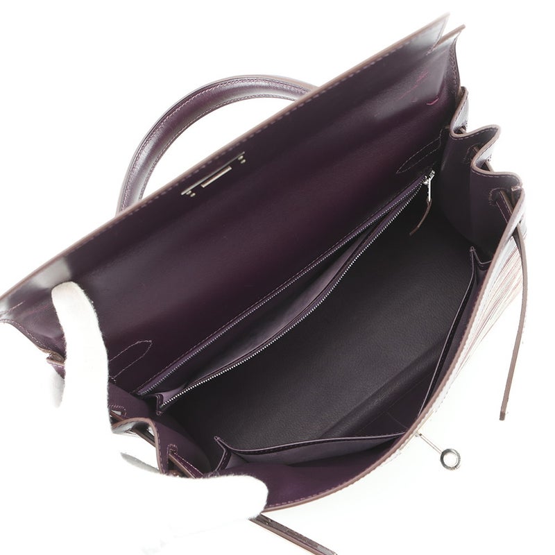 エルメス ハンドバッグ ケリー32 内縫い レザン/マルチカラー/シルバー金具 ヴィブラート/ボックスカーフ □J刻印 HERMES 2way