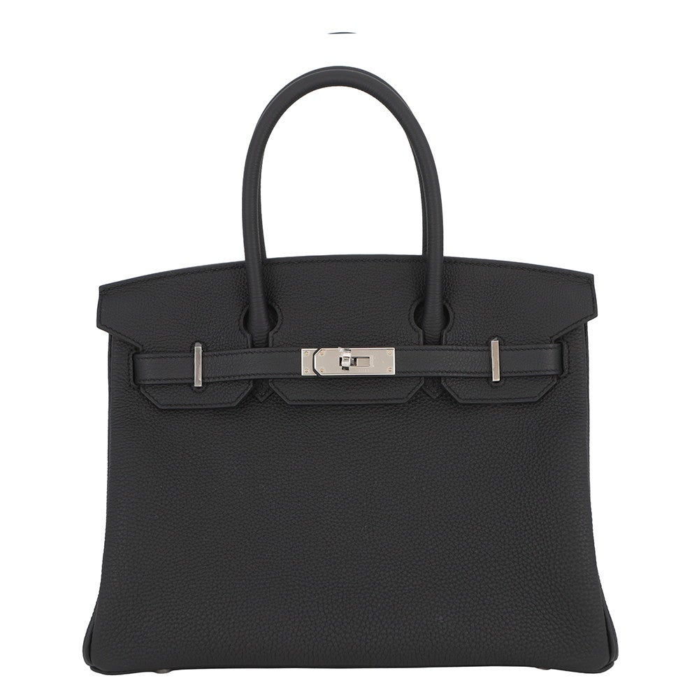 バーキン30 ブラック エルメス バーキン30 ブラック/シルバー金具 トゴ G刻印 HERMES Birkin