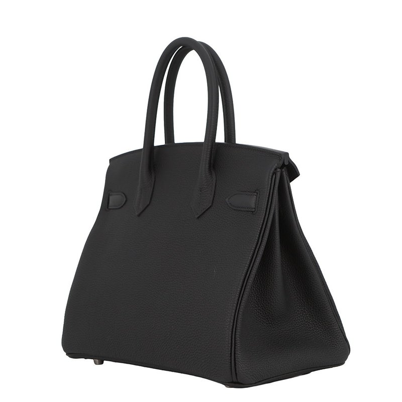 エルメス バーキン30 ブラック/シルバー金具 トゴ G刻印 HERMES Birkin ハンドバッグ