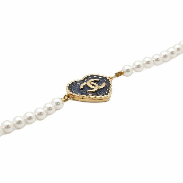 シャネル チョーカー ココマーク ハートモチーフ フェイクパール I24P ABC711 CHANEL アクセサリー ネックレス