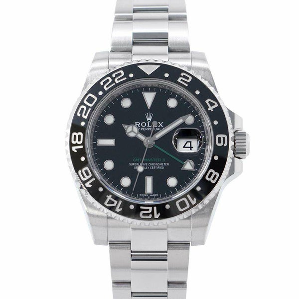 ロレックス GMTマスター2 デイト ランダムシリアル ルーレット 116710LN ROLEX 腕時計 黒文字盤