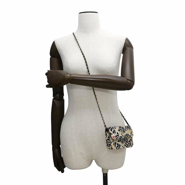 シャネル ノベルティ マトラッセ ココマーク イヤーエンドギフト チェッカーフラッグ プリント キャンバス ミニバッグ 非売品