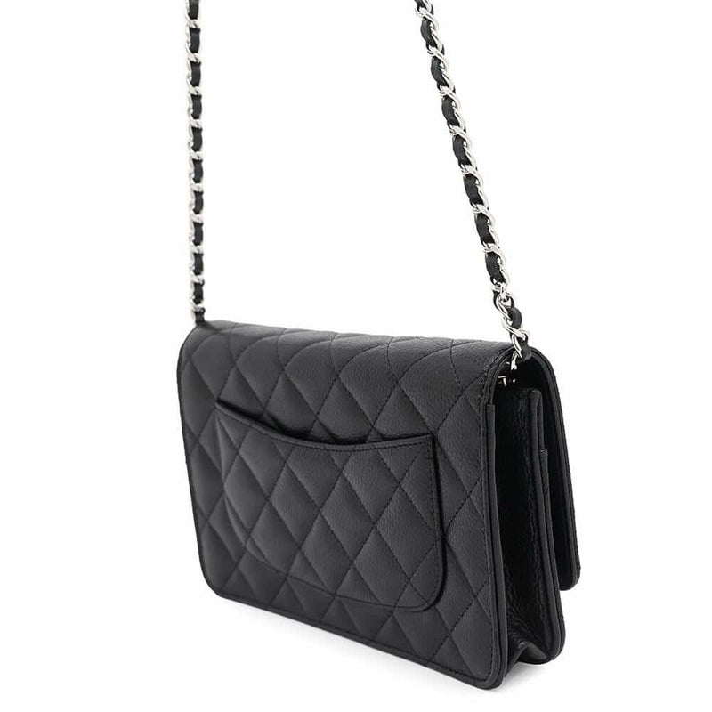 シャネル チェーンウォレット マトラッセ ココマーク キャビアスキン AP4241 CHANEL 財布 黒