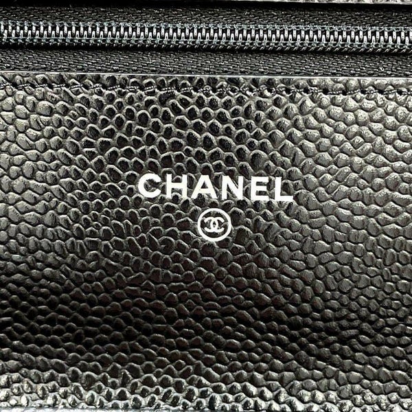 シャネル チェーンウォレット マトラッセ ココマーク キャビアスキン AP4241 CHANEL 財布 黒