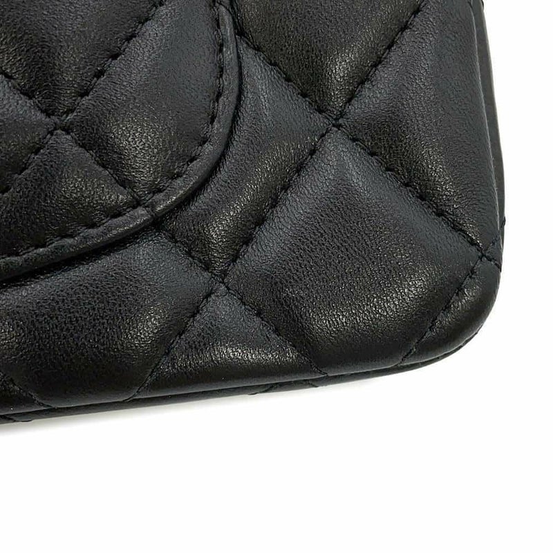 シャネル チェーンショルダーバッグ ミニ マトラッセ 20 ココマーク ラムスキン A69900 CHANEL 黒 フラップ