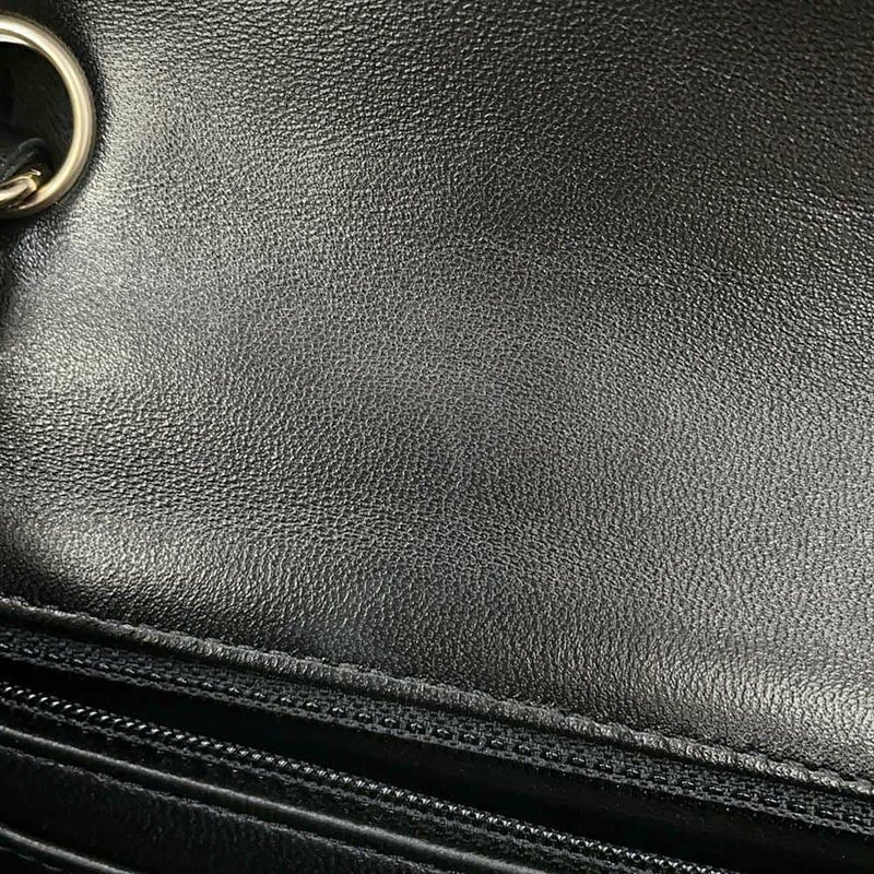 シャネル チェーンショルダーバッグ ミニ マトラッセ 20 ココマーク ラムスキン A69900 CHANEL 黒 フラップ