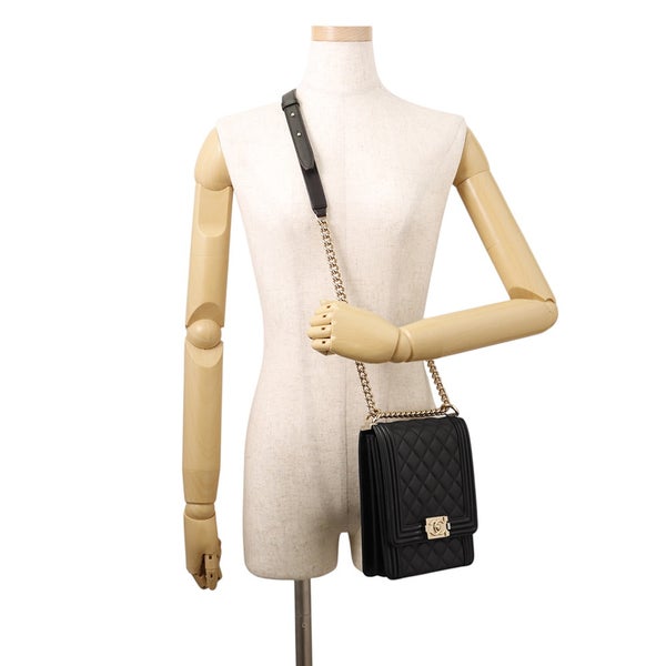シャネル チェーンショルダーバッグ ボーイシャネル ラムスキン AS0130 CHANEL バッグ 黒