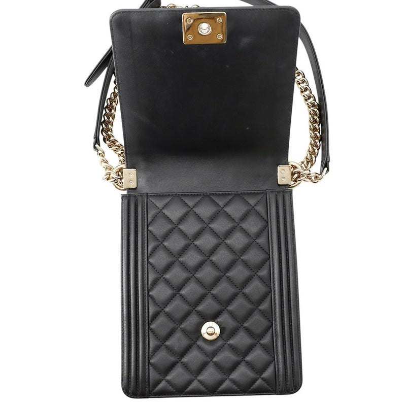 シャネル チェーンショルダーバッグ ボーイシャネル ラムスキン AS0130 CHANEL バッグ 黒