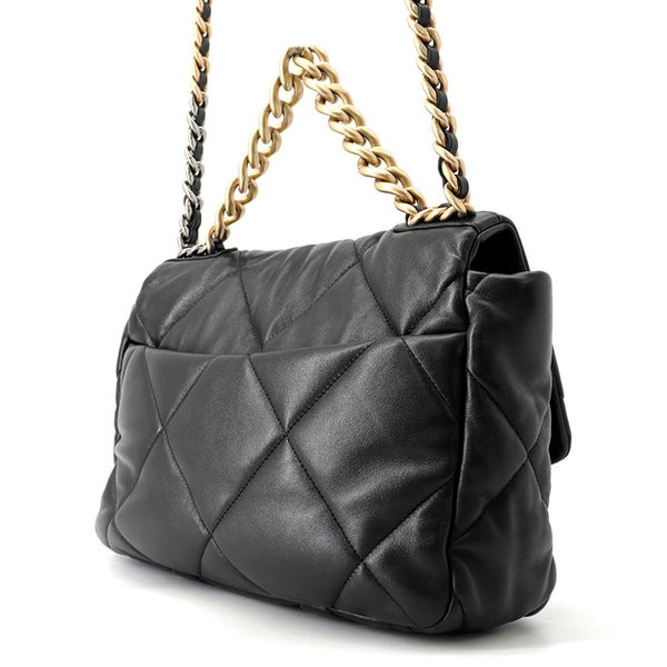 シャネル チェーンショルダーバッグ CHANEL19 ラージ ラムスキン AS1161 CHANEL 2way 黒