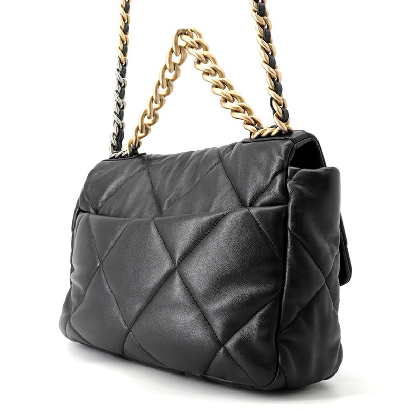 シャネル チェーンショルダーバッグ CHANEL19 ラージ ラムスキン AS1161 CHANEL 2way 黒