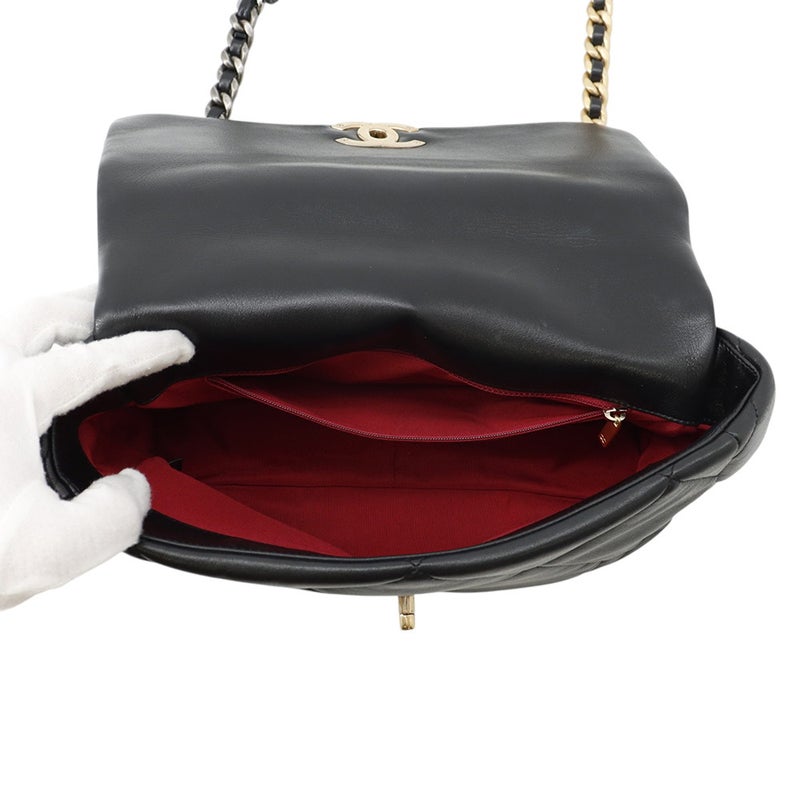 シャネル チェーンショルダーバッグ CHANEL19 ラージ ラムスキン AS1161 CHANEL 2way 黒