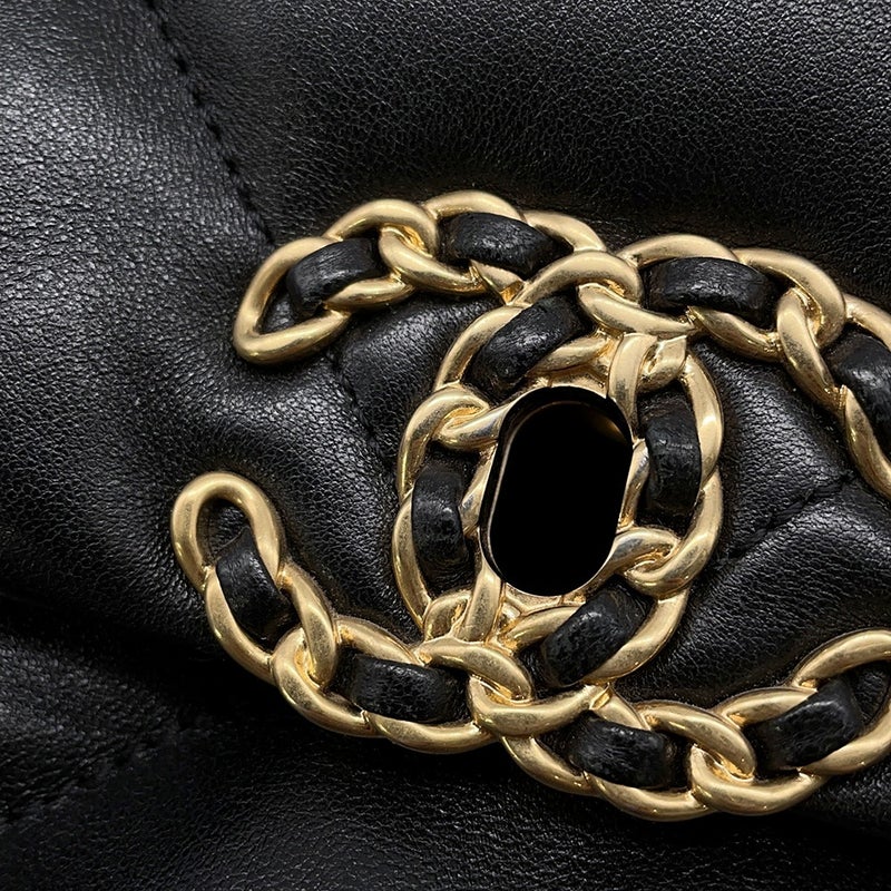 シャネル チェーンショルダーバッグ CHANEL19 ラージ ラムスキン AS1161 CHANEL 2way 黒