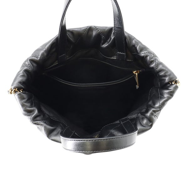 シャネル リュック シャネル22 スモール シャイニーカーフスキン AS3859 CHANEL バックパック バッグ 黒