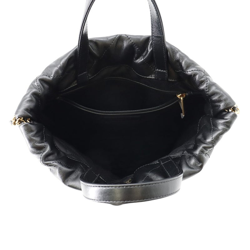 シャネル リュック シャネル22 スモール シャイニーカーフスキン AS3859 CHANEL バックパック バッグ 黒