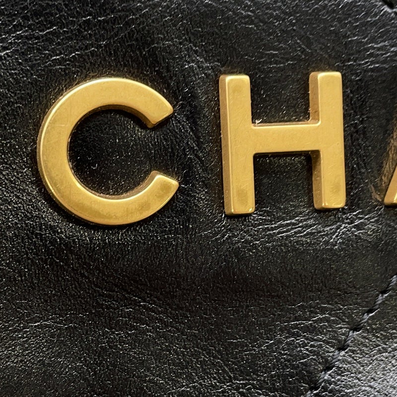 シャネル リュック シャネル22 スモール シャイニーカーフスキン AS3859 CHANEL バックパック バッグ 黒