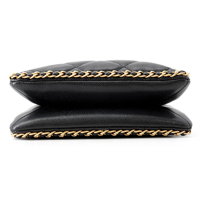 シャネル チェーンショルダーバッグ マトラッセ ココマーク キャビアスキン AS3470 CHANEL バッグ 黒