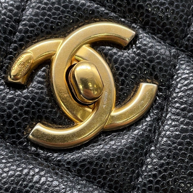 シャネル チェーンショルダーバッグ マトラッセ ココマーク キャビアスキン AS3470 CHANEL バッグ 黒