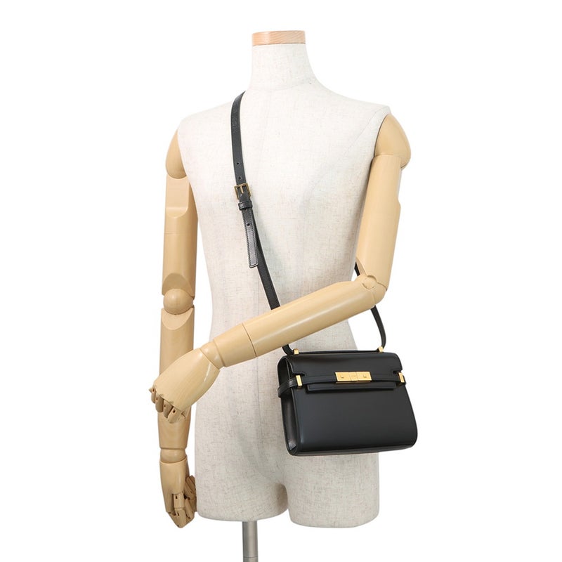 サンローランパリ ショルダーバッグ マンハッタン ミニ レザー 727766 SAINT LAURENT PARIS 黒