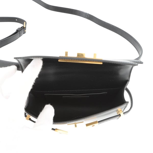 サンローランパリ ショルダーバッグ マンハッタン ミニ レザー 727766 SAINT LAURENT PARIS 黒