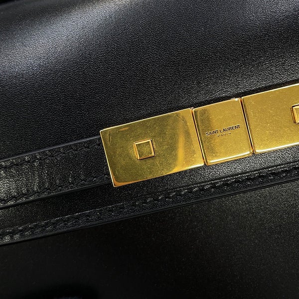 サンローランパリ ショルダーバッグ マンハッタン ミニ レザー 727766 SAINT LAURENT PARIS 黒