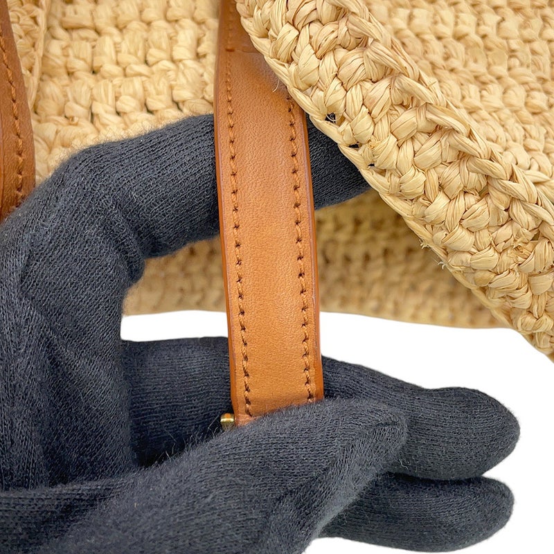 サンローランパリ ハンドバッグ LE 5 A 7 ミニ ナチュラルラフィア レザー 742680 SAINT LAURENT PARIS