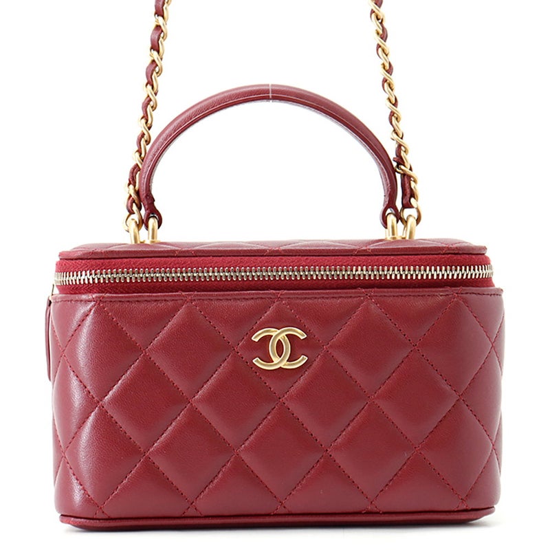シャネル チェーンショルダーバッグ マトラッセ ココマーク ヴァニティケース ラムスキン AP2199 CHANEL バッグ