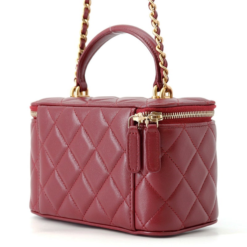 シャネル チェーンショルダーバッグ マトラッセ ココマーク ヴァニティケース ラムスキン AP2199 CHANEL バッグ