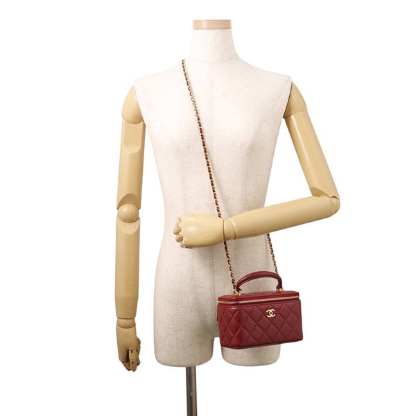 シャネル チェーンショルダーバッグ マトラッセ ココマーク ヴァニティケース ラムスキン AP2199 CHANEL バッグ