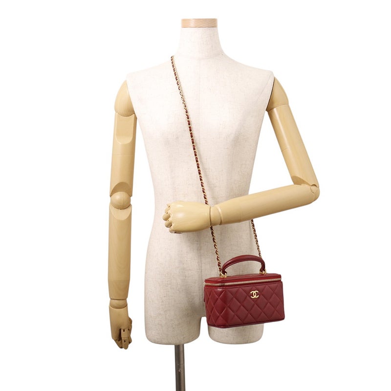 シャネル チェーンショルダーバッグ マトラッセ ココマーク ヴァニティケース ラムスキン AP2199 CHANEL バッグ
