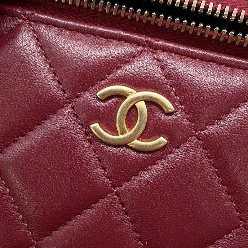 シャネル チェーンショルダーバッグ マトラッセ ココマーク ヴァニティケース ラムスキン AP2199 CHANEL バッグ