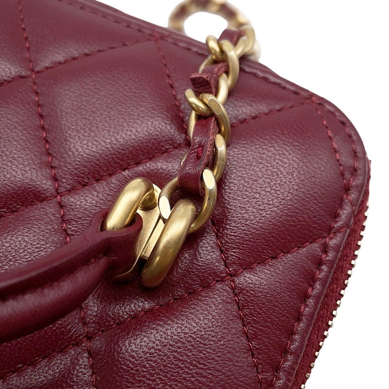 シャネル チェーンショルダーバッグ マトラッセ ココマーク ヴァニティケース ラムスキン AP2199 CHANEL バッグ